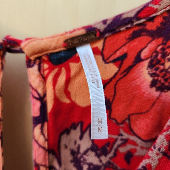 Free People Backyard Tank Top / Floral Tunic - Size Medium - Picture 5 of 12